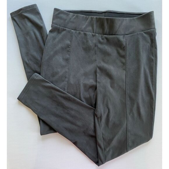 Seven7 Women's Large Pull On, Ankle Leggings, Charcoal Gray, Stretch, Soft Fill - Picture 3 of 13